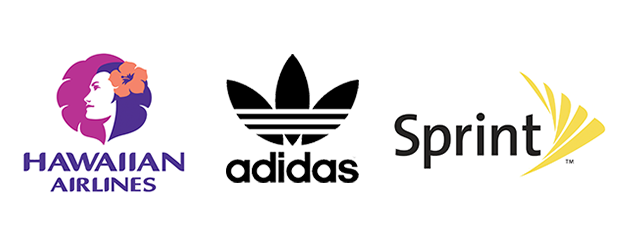 types of logos combination hawaiian airlines adidas sprint